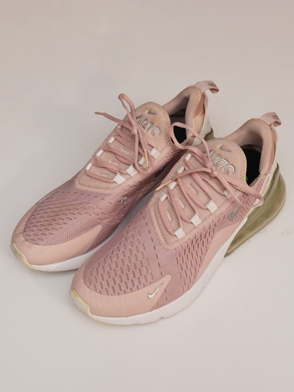 Nike Air Max 270 Shoes Womens Size 12 Pink Oxford Running Sneakers DM8326-600